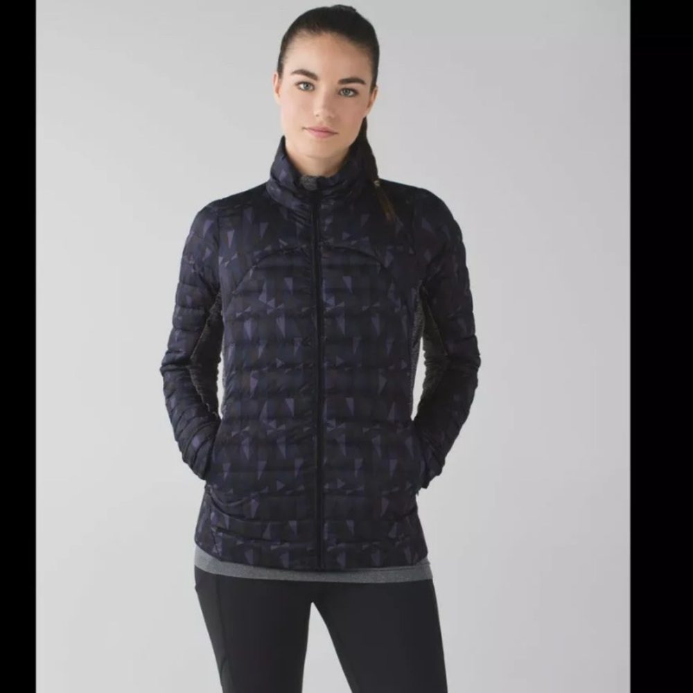Lululemon fluff off jacket stained glass sz 8
